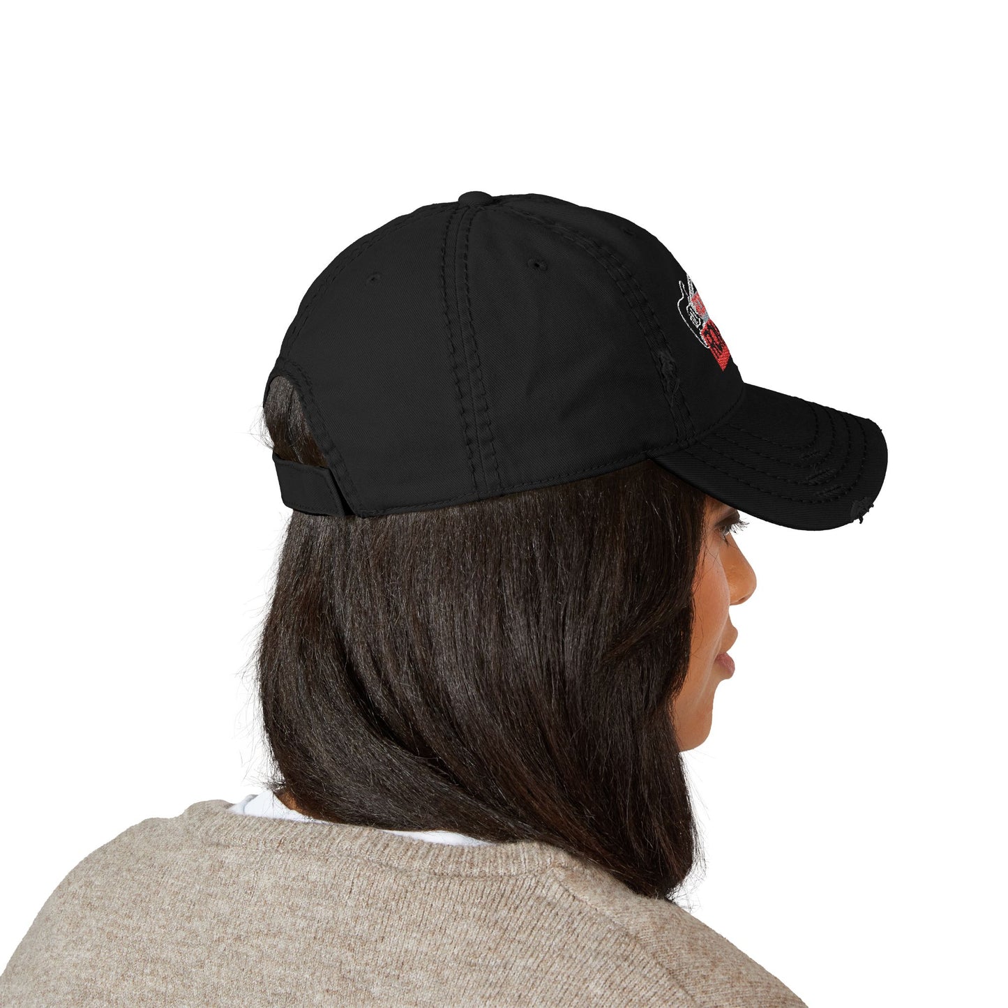 Rockstar romance distressed hat